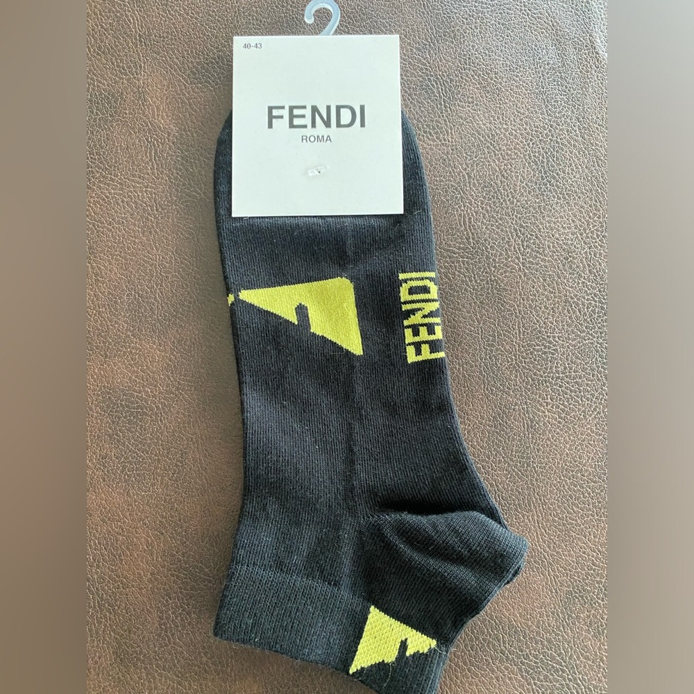 NWT Authentic Fendi Logo Socks